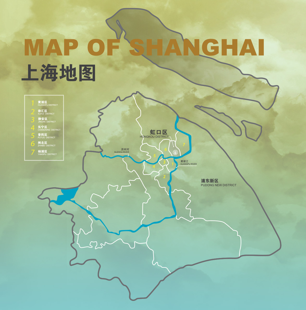 Map Of Shanghai Cropped Panel 