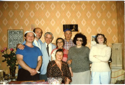Fabian Kolker visiting Ida Nudel in Odessa, Ukraine, 2001.013.234