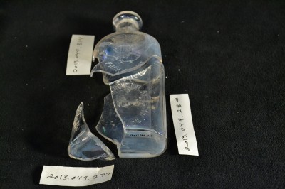 bottle fragments from Howard Silver's pharmacy.