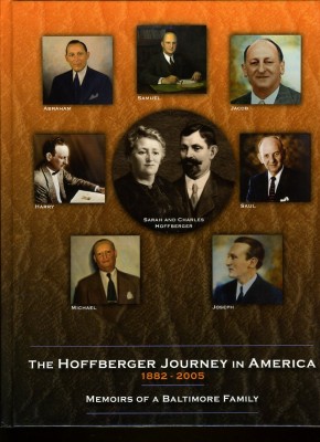 2007.054.027  Book cover, The Hoffburger Journey in America: 1882-2005, compiled primarily by Lois Hoffberger Blum Feinblatt.