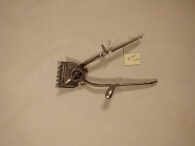 And lest you think we only collect women’s beauty implements, here is another hair styling implement used to clip men’s hair in Kramer’s Barber Shop on Bond Street.