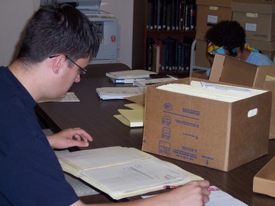 A researcher works in our library.