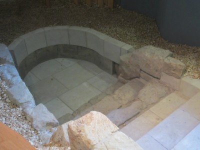 London's oldest mikveh was moved to the museum.