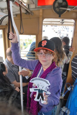 Mendes enjoyed his trip up hilly San Francisco streets traveling by cable car.