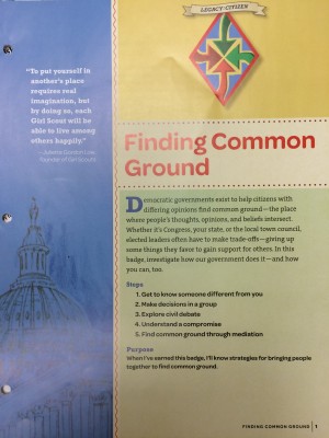 Finding Common Ground Badge