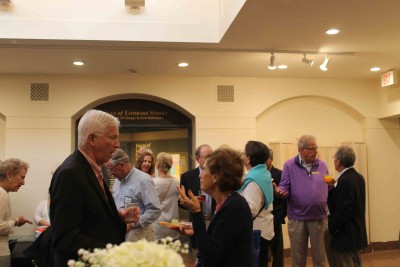 Members of the museum and special guests enjoy cocktails and kosher refreshments.