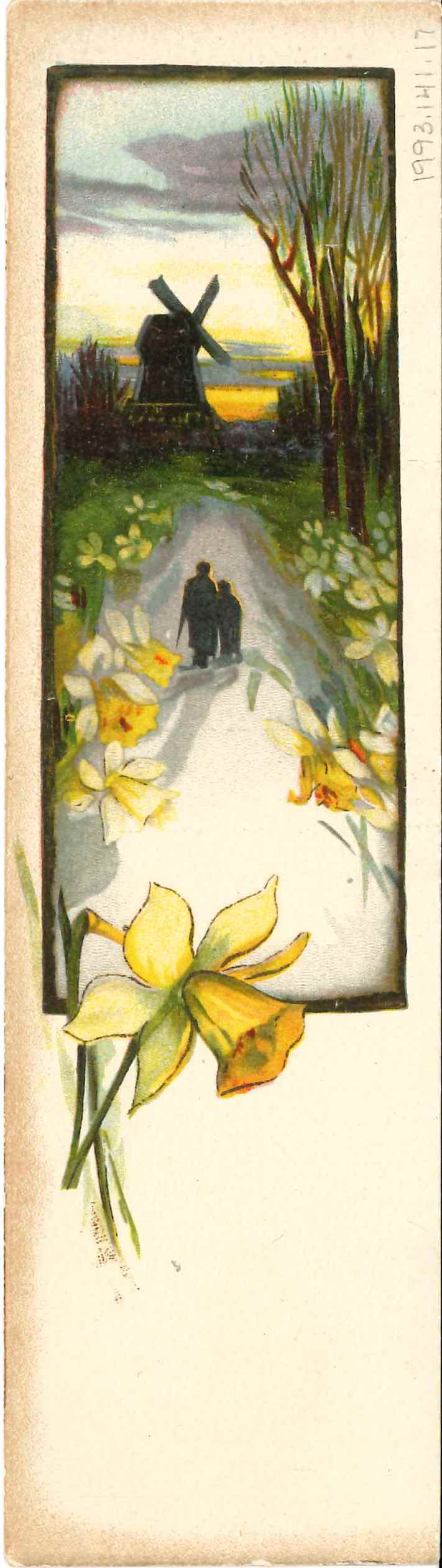 Bonus daffodils! An illustration from a giveaway bookmark, advertising the book department at Joel Gutman & Co., circa 1915. Anonymous donation.  JMM 1993.141.17