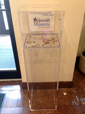 Our nifty new donations box.