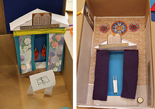 Some examples of some of the synagogues our visitors created