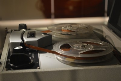 As they spoke, their voices were recorded with a reel to reel recording device. 