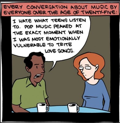 Alice_SMBCaudiencecomic JPEG, caption: Even musicians need to consider audience! Here, the speaker’s age alienates him from enjoying pop music. (Original comic can be found at