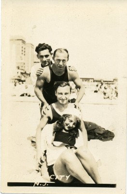 Members of the Jewish Educational Alliance clearly enjoying their time on the beach, Atlantic City, circa 1920. Gift of Jack Chandler. JMM 1992.231.247