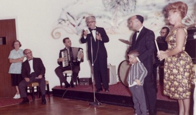 My great-uncle, Rabbi Max Lipschitz (Z”l), with his hands around Mr. Glazier at Mr. Glazier’s brother’s Bar-Mitzvah. Beth Torah, Miami, FL