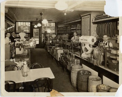Sussman and Lev delicatessen, c.1930. Gift of Martin Lev, JMM 1991.140.2