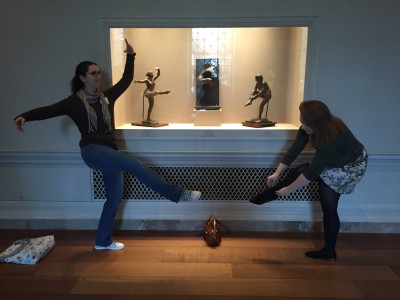 Joanna and Trillion present their best ballet legs in the Degas gallery.