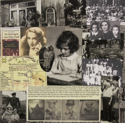A collage made to honor and remember Gitta Nagel.