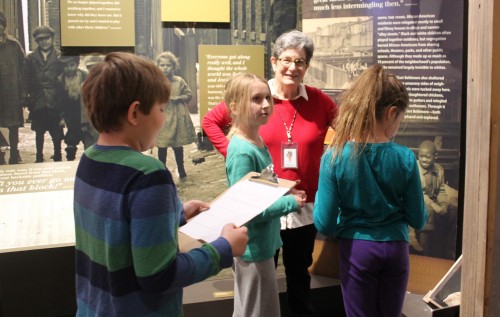 Lois tours students through "Voices of Lombard Street"