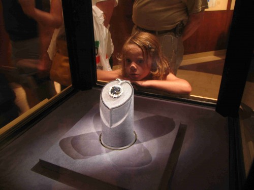 I was just like this small child, staring in wonder at the Hope Diamond while on a field trip at the Smithsonian Museum of Natural History.