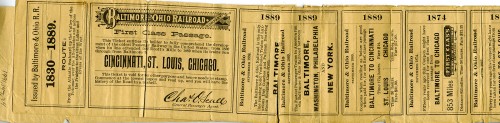 B & O Railroad Ticker Souvenirs, JMM1991.147.034