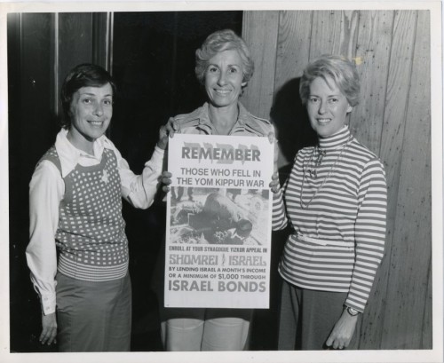 The Women’s Division Effort of Israel Bonds makes their appeal to fellow Maryland Jews by recalling the sacrifice of those involved in the Yom Kippur War. JMM 1994.21.27
